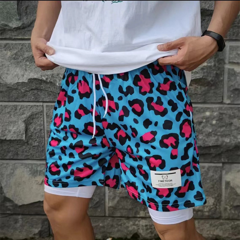 2024 Pantaloni scurti sport Heren Sportkleding Dubbeldeks Pantaloni scurti 2 în 1 Strandbroek Zomer Gym Antrenament fitness Jogging Korte Broek