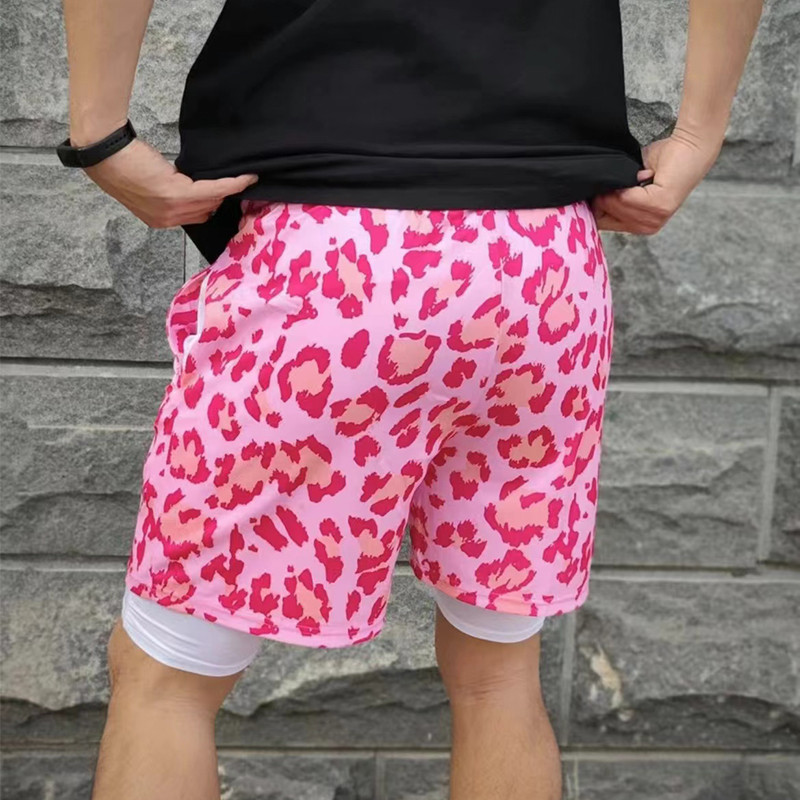 2024 Pantaloni scurti sport Heren Sportkleding Dubbeldeks Pantaloni scurti 2 în 1 Strandbroek Zomer Gym Antrenament fitness Jogging Korte Broek