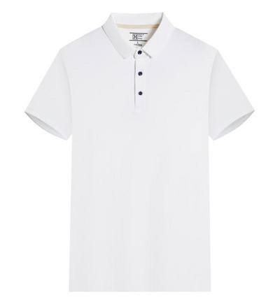 Vasaras vīriešu augstas kvalitātes polo krekls ikdienišķs atloks apkakles rievas elpojošs tops ar īsām piedurknēm T-krekli biznesa darba apģērbi