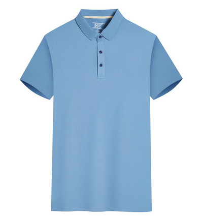 Vasaras vīriešu augstas kvalitātes polo krekls ikdienišķs atloks apkakles rievas elpojošs tops ar īsām piedurknēm T-krekli biznesa darba apģērbi