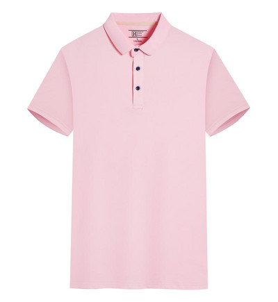 Vasaras vīriešu augstas kvalitātes polo krekls ikdienišķs atloks apkakles rievas elpojošs tops ar īsām piedurknēm T-krekli biznesa darba apģērbi