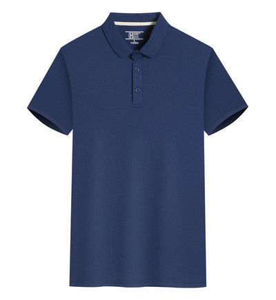 Vasaras vīriešu augstas kvalitātes polo krekls ikdienišķs atloks apkakles rievas elpojošs tops ar īsām piedurknēm T-krekli biznesa darba apģērbi