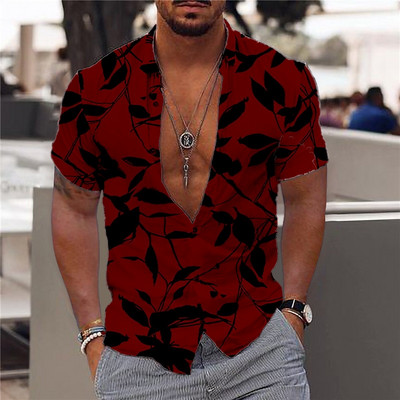 Καλοκαιρινή νέα ανδρικά πουκάμισα Hawaii Beach Vacation πουκάμισα για άνδρες Φαρδιά αναπνέοντα κοντομάνικα μπλουζάκια Υπερμεγέθη ανδρικά ρούχα Camisa
