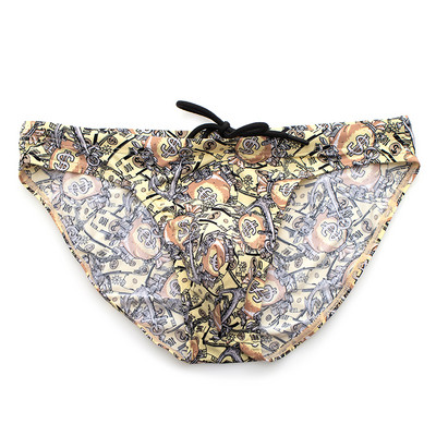 BRAVE PERSON Costume de baie pentru bărbați, din nailon, cu siruri solide, cu design pentru plajă. Bikini de înot pentru bărbați.