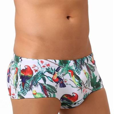 2023. aasta Fashion Bird Print Ujumisriided Meeste Ujumispüksid Seksikad UXH Push Up Pad Ujumiskostüümid Meeste Ujumispüksid Meeste Ujumiskostüümid Rannarõivad