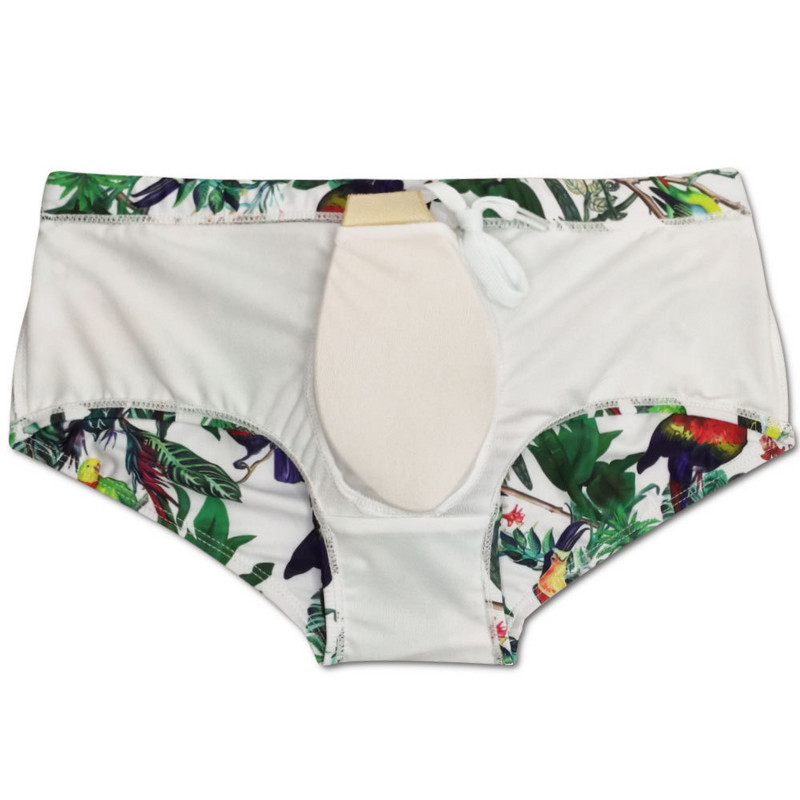 2023-as Fashion Bird Print fürdőruhák Férfi úszónadrágok Szexi UXH Push Up Pad fürdőruha Férfi úszónadrágok Férfi fürdőruha Strandruha