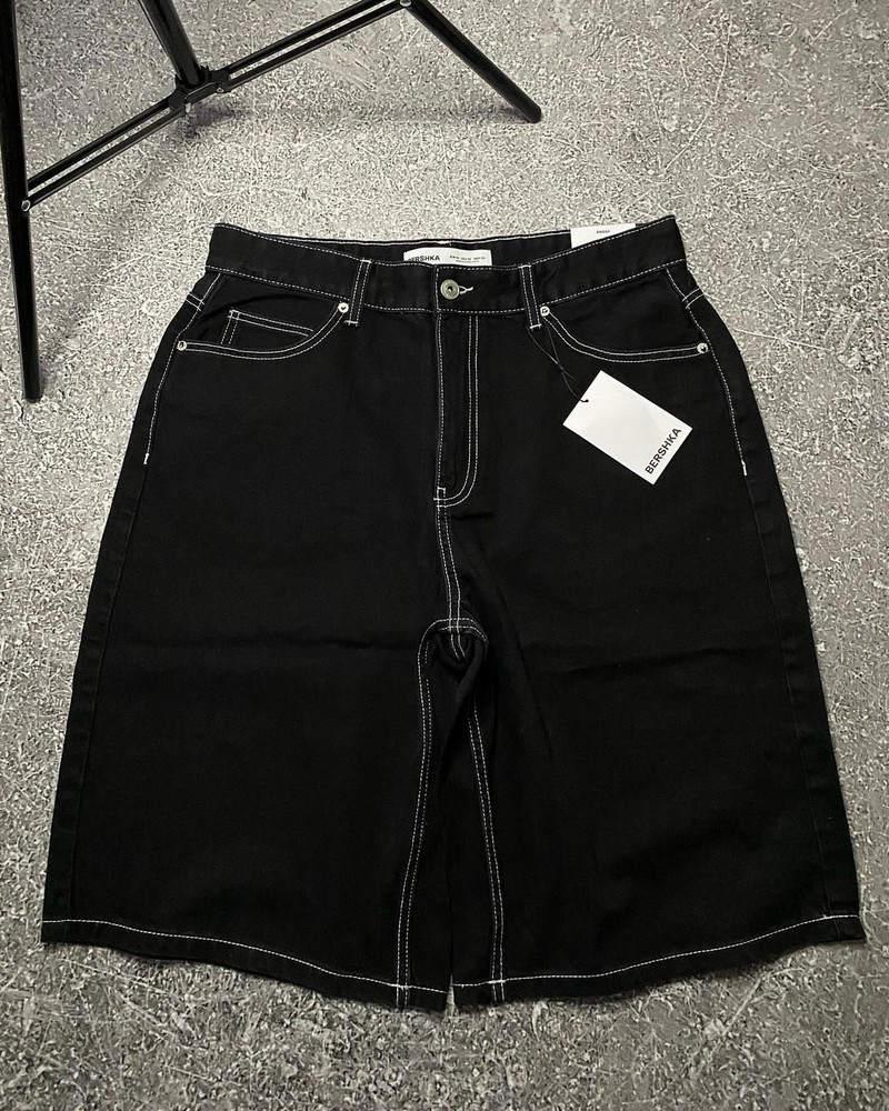 High street hip-hop korejiešu vienkārši vīriešu džinsa šorti retro ikdienas apģērbs y2k sporta vidēja garuma augsti vidukļa bikses ar platām kājām