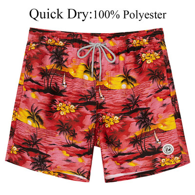 SURFCUZ férfi úszónadrág Quick Dry Beach Board Shorts hálós béléssel és zsebekkel Nyári szörfözés úszónadrágok Férfi fürdőruha