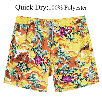 SURFCUZ férfi úszónadrág Quick Dry Beach Board Shorts hálós béléssel és zsebekkel Nyári szörfözés úszónadrágok Férfi fürdőruha