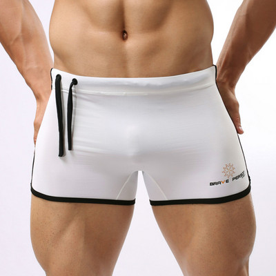 Persoană curajoasă Costume de baie pentru bărbați Trunchi de baie Pantaloni scurți Costum de baie moale și confortabil Pantaloni scurți pentru surf de plajă Trunchi de baie cu șnur