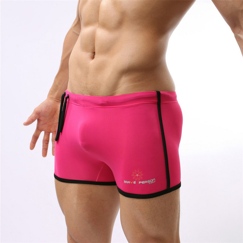 Persoană curajoasă Costume de baie pentru bărbați Trunchi de baie Pantaloni scurți Costum de baie moale și confortabil Pantaloni scurți pentru surf de plajă Trunchi de baie cu șnur