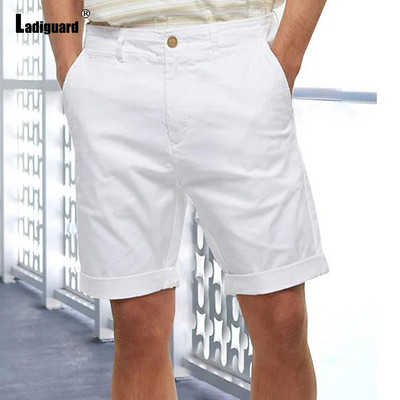 Balti tumši tumši kokvilnas lina šorti Vīriešu modes rāvējslēdzēja kabatas īsās bikses Vīriešu ielas apģērbs 2024 Stilīgi vienkāršība Ikdienas pludmales šorti