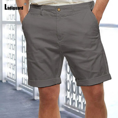 Balti tumši tumši kokvilnas lina šorti Vīriešu modes rāvējslēdzēja kabatas īsās bikses Vīriešu ielas apģērbs 2024 Stilīgi vienkāršība Ikdienas pludmales šorti