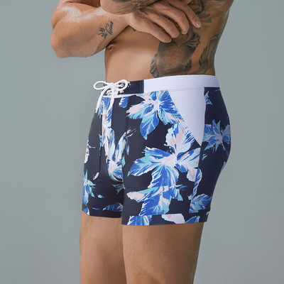 Seksikad meeste lühikesed püksid ujumine meeste trükitud ujumistrikoo rihm meeste ujumisriided pluss suuruses ujumistrikoo ranna ujumispüksid meeste vöövooder surf