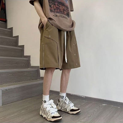 2024. gada vasaras elegants modes Harajuku Slim Fit Ropa Hombre Loose All Match Sport Ikdienas bikses Masīvas kabatas Darba šorti