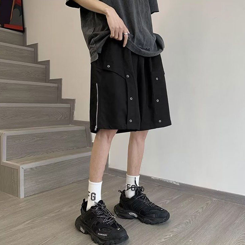 2024. gada vasaras elegants modes Harajuku Slim Fit Ropa Hombre Loose All Match Sport Ikdienas bikses Masīvas kabatas Darba šorti