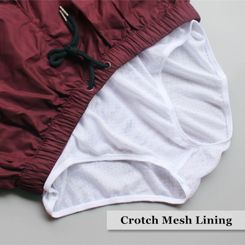 Seobean Swimwear Vyriški maudymosi šortai su tinkliniu pamušalu, maudymosi kelnaitės vyrams Seksualus trumpas paplūdimio maudymosi kostiumėlis, labai karštas