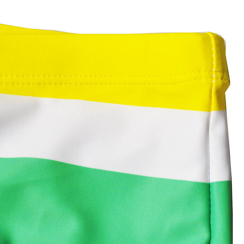 Stilīgs vīriešu peldkostīms ar atstarpi, seksīgi ūdeni atgrūdoši geju bikini šorti, svītraini peldšorti