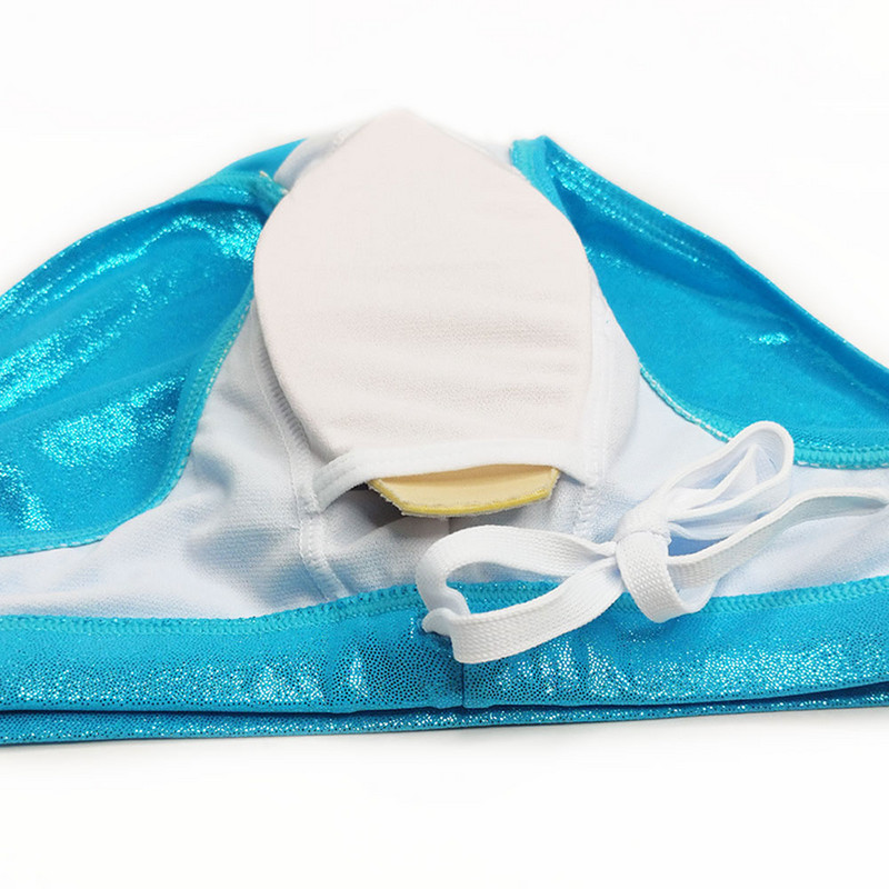 Divatos férfi úszónadrág Férfi fürdőruha Szexi, párnázott U-tasak, feszes bikini fürdőruha, húzózsinóros alacsony derekú férfi birkózóruha