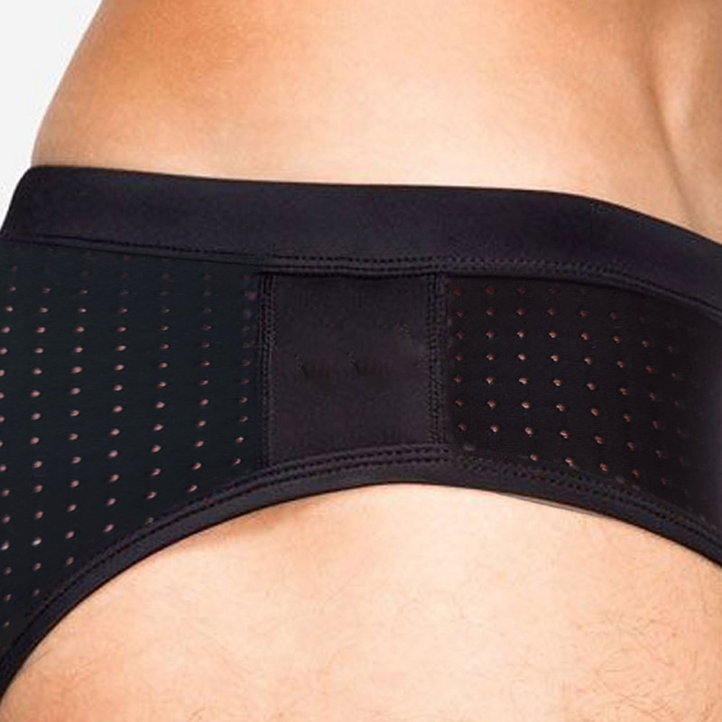 Slip de baie din plasă de nailon pentru bărbați Costum de baie Pantaloni de plajă Costum de baie pentru surf Trunchi de baie Îmbinare găuri circulare boxer mare uomo