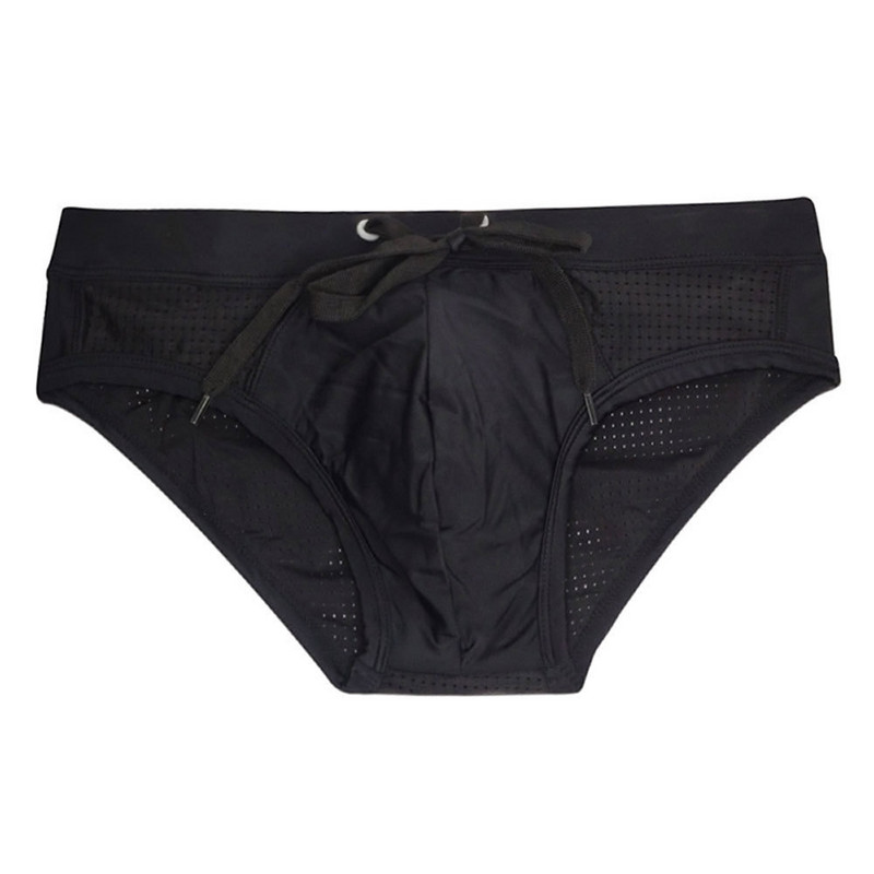Slip de baie din plasă de nailon pentru bărbați Costum de baie Pantaloni de plajă Costum de baie pentru surf Trunchi de baie Îmbinare găuri circulare boxer mare uomo