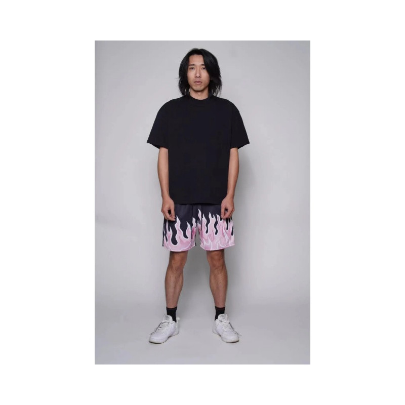 2024. gada sieta elpojoši vīriešu šorti vingrošanas zāle basketbols skriešanas ātri žūstoši šorti Baggy Flame Print Modes šorti vasaras šorti