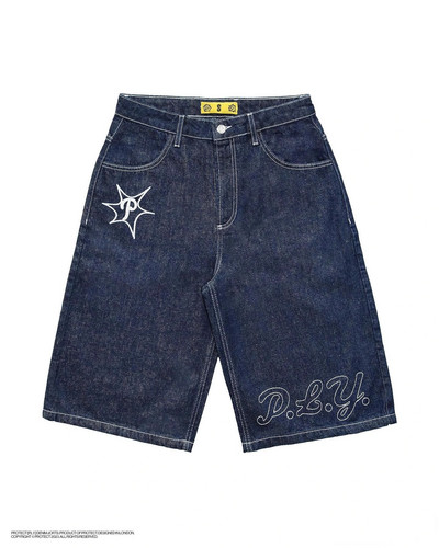 Y2k lühikesed püksid Hip Hop Denim Jõusaalipüksid Meeste Naiste 2023 Suvi uus Harajuku mood vabaaja punk rock gooti meeste korvpallipüksid