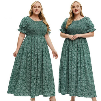 2023 Лято Есен Нова гореща разпродажба Дамска рокля с кръгло деколте в голям размер в европейски и американски стил