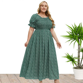2023 Лято Есен Нова гореща разпродажба Дамска рокля с кръгло деколте в голям размер в европейски и американски стил