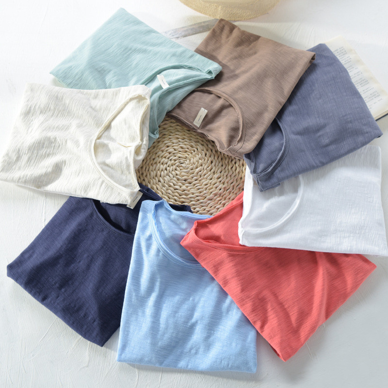 Ljetna majica kratkih rukava Muška lanena pamučna majica kratkih rukava Majice i majice s V-izrezom Prozračna udobna tanka majica kratkih rukava Muškarci Dropshopping