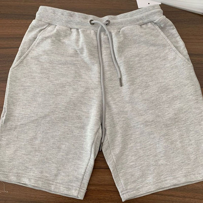 40KG-100KG Vară Nou 100% bumbac moale Bărbați Talie cu șnur Negru Alb Galben Roz Pantaloni scurți casual 4XL 5XL