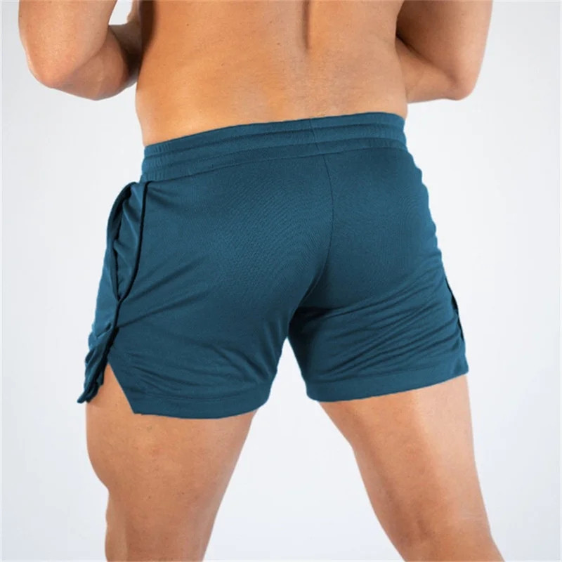 2024 ÚJ Fitneszsport Rövidnadrágok Férfi Nyári Gyms Workout Férfi Légáteresztő hálós rövidnadrágok Quick Dry Beach Short Pants Férfi Sportruházat