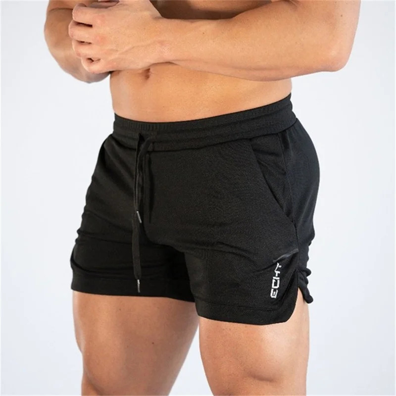2024 ÚJ Fitneszsport Rövidnadrágok Férfi Nyári Gyms Workout Férfi Légáteresztő hálós rövidnadrágok Quick Dry Beach Short Pants Férfi Sportruházat