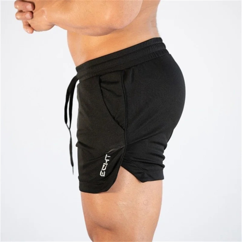 2024 ÚJ Fitneszsport Rövidnadrágok Férfi Nyári Gyms Workout Férfi Légáteresztő hálós rövidnadrágok Quick Dry Beach Short Pants Férfi Sportruházat