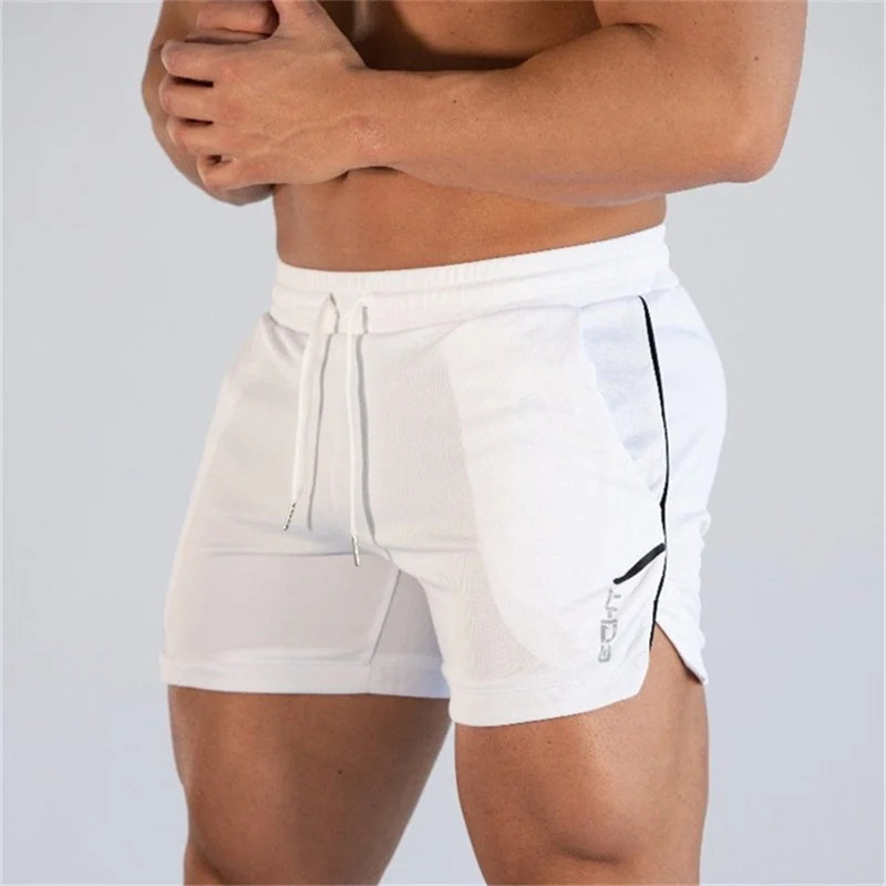 2024 ÚJ Fitneszsport Rövidnadrágok Férfi Nyári Gyms Workout Férfi Légáteresztő hálós rövidnadrágok Quick Dry Beach Short Pants Férfi Sportruházat