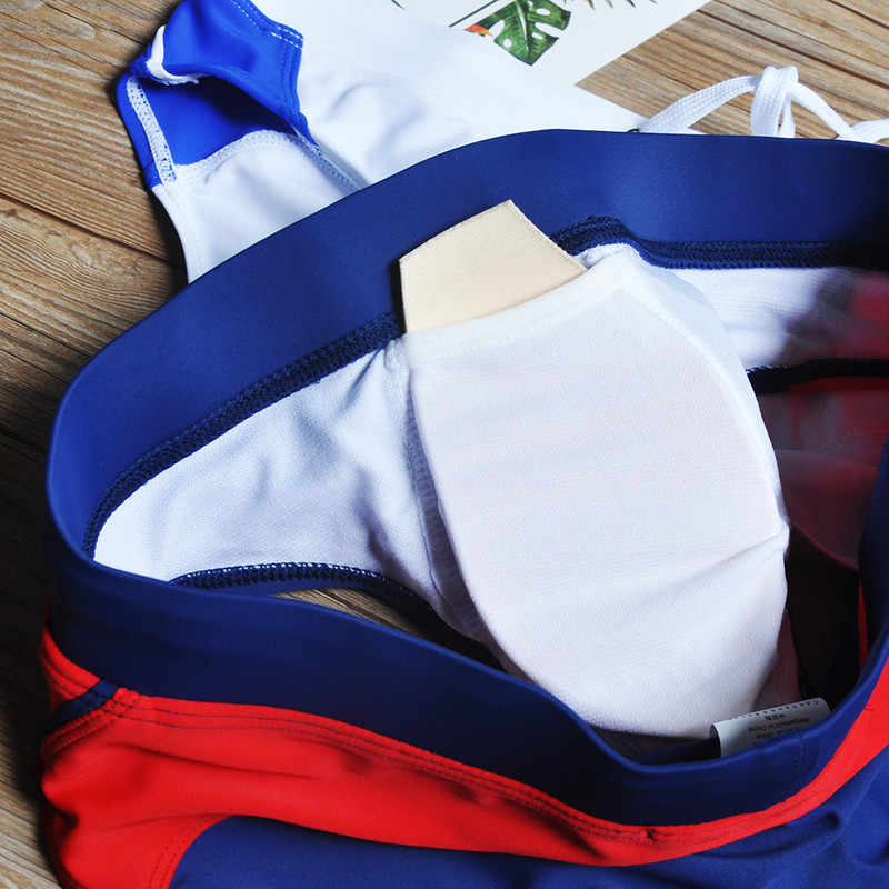 UXH Push-Up Pad Palielināt Somiņu Geju peldkostīmi Krāsaini polsterēti Vīriešu peldbikses Zēni Sexy Swim Surf Pludmales šorti Bokseri Koferi