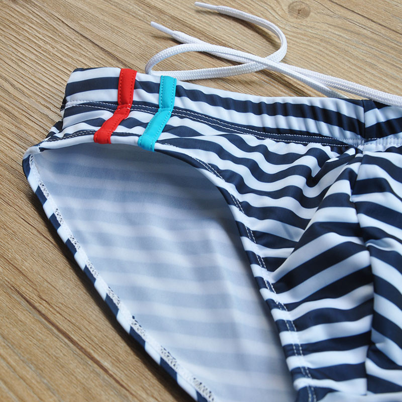 superbody Márka Csíkos szexi fürdőruha Forrón eladó úszónadrág Férfi boxer Strand fürdőruha kényelmes sima fürdőruha