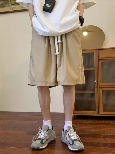 Uued meeste linna poiste moepüksid suvised ühevärvilised sirged lühikesed püksid Tänavarõivad lühikesed jõusaalid Hombre y2k bermuda masculina