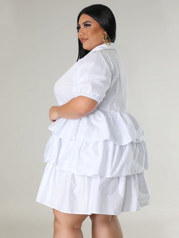 Γυναικεία φορέματα Wmstar Plus Size Solid καλοκαιρινά χαριτωμένα κομψά πουκάμισα μίντι φορέματα μόδας ρούχα για τα γενέθλια Χονδρική Dropshipping