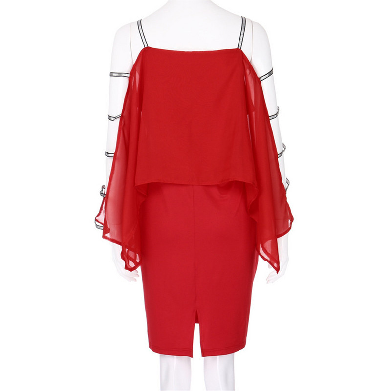 Női, nagyobb méretű létra vágott fedőréteg aszimmetrikus sifon pánt nélküli miniruha, alkalmi 2022-es vestido de mujer