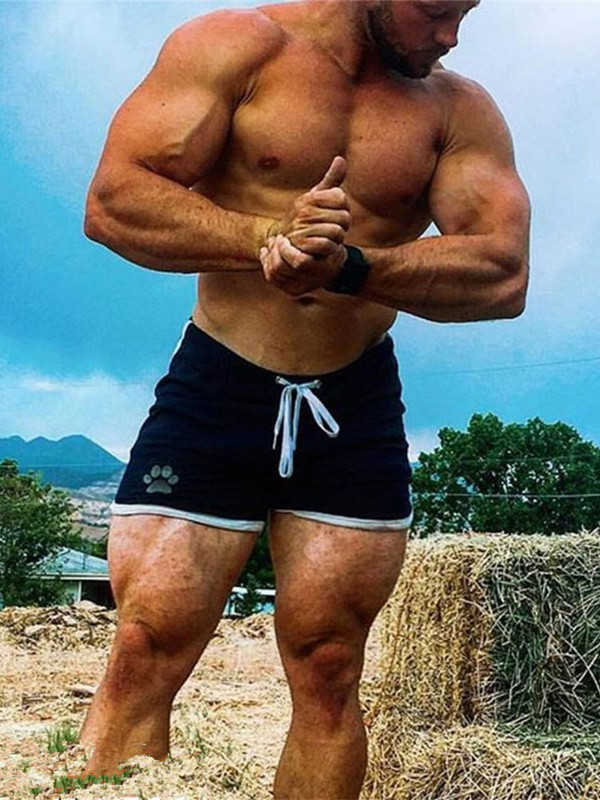 Vīriešu vasaras jauni fitnesa šorti Modes kompresijas Ātri žūstoši sporta zāles Kultūrisms Skriešanas šorti Slim fit apģērbs Sporta bikses