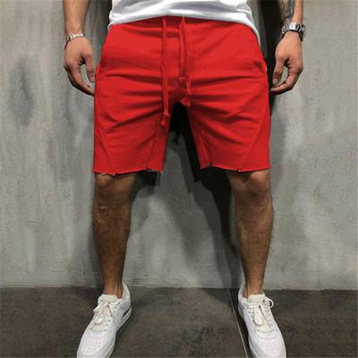 Vīriešu šorti Wild Style Vienkrāsaini Ripped Short Bikses Jogger Workout Shorts Vīriešu