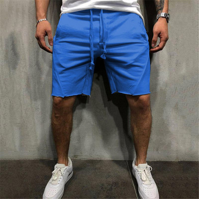 Vīriešu šorti Wild Style Vienkrāsaini Ripped Short Bikses Jogger Workout Shorts Vīriešu