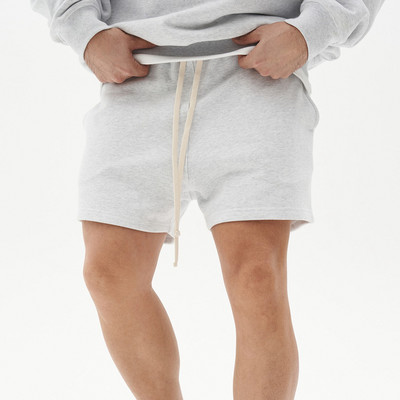 Meeste puuvillased spordijooksupüksid lahtised hallid kulturismi dressipüksid Fitness lühikesed püksid Jogger Gyms Vintage meeste lühikesed püksid