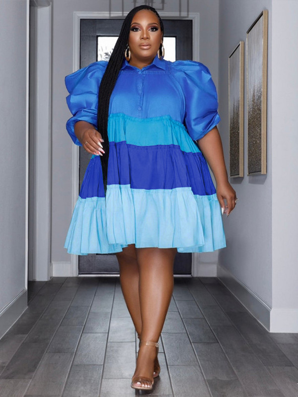 Rochii elegante pentru femei, vară cu mâneci bufante, nou în rochii, tip cămașă, rochie scurtă sexy, mărime mare, Dropshipping cu ridicata