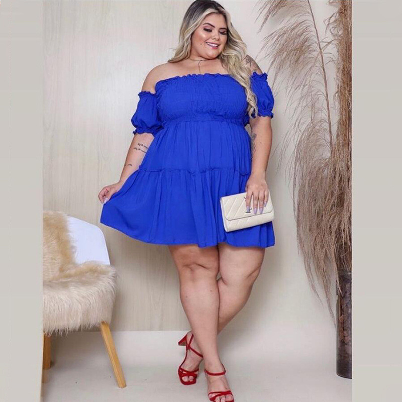 L-4XL καλοκαιρινά και γυναικεία ρούχα μόδας σέξι φόρεμα μονόχρωμο σωληνάριο κοντομάνικο casual μίνι φορέματα Χονδρική Dropshipping