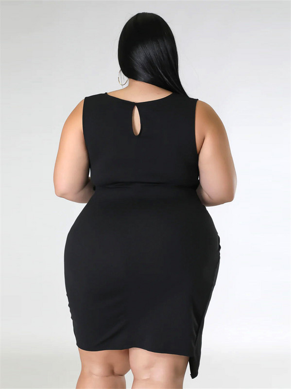 Wmstar lielizmēra sieviešu apģērbi bezpiedurkņu kleita vasaras cieta bodycon elastīga eleganta mini kleita sievietēm vairumtirdzniecība dropshiping