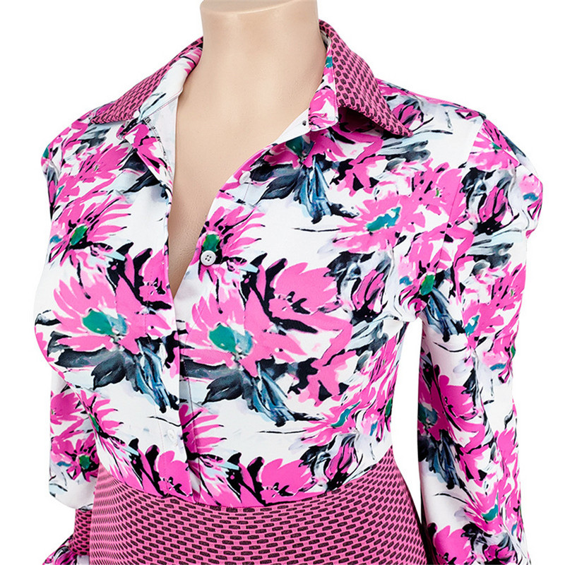 Wmstar lielizmēra kleita sievietēm, salda puķaina, poga, volāni Apmalīte Modes virsdrēbes Midi kleitas vairumtirdzniecība lielapjoma piegāde