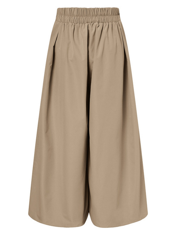 2024 ZANZEA Modne hlače širokih nogavica Ženske hlače s uzicom Ležerne pantalone Femme Elegantne na vezanje Jednobojne Palazzo prevelike