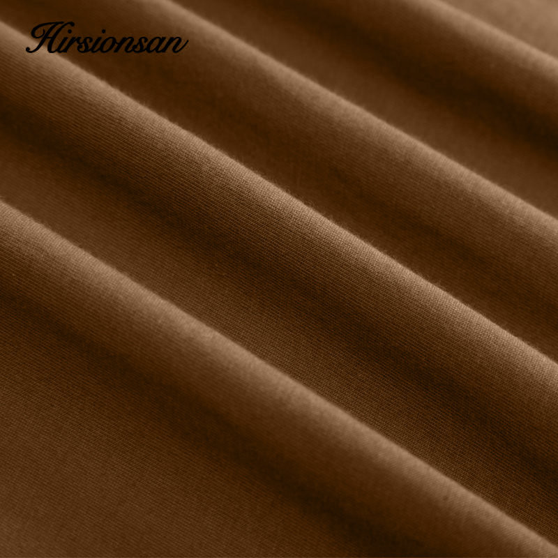 Hirsionsan 100% kokvilnas T krekls sievietēm, 2023. gada vasara, jauni lielizmēra vienkrāsaini t-krekli, ikdienišķi brīvi krekliņi, eleganti sieviešu topi ar izgriezumu